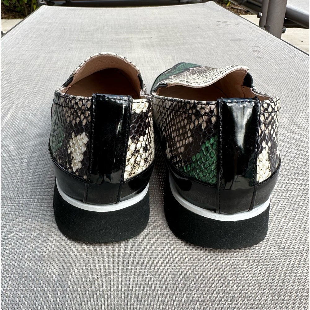 Donald Pliner Python Pattern Leather Slip Ons. Si… - image 2